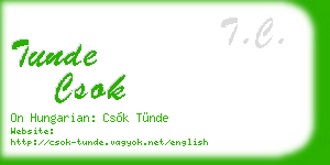 tunde csok business card
